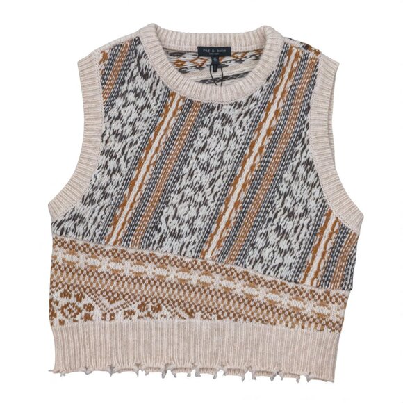NWT Rag & Bone Hollis Fair Isle Sweater Vest Size M - Picture 2 of 14